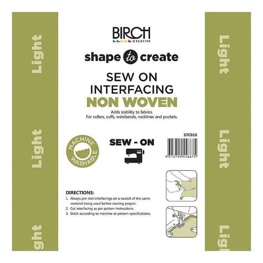 Sew on Interfacing L/Weight 90cm wide - White