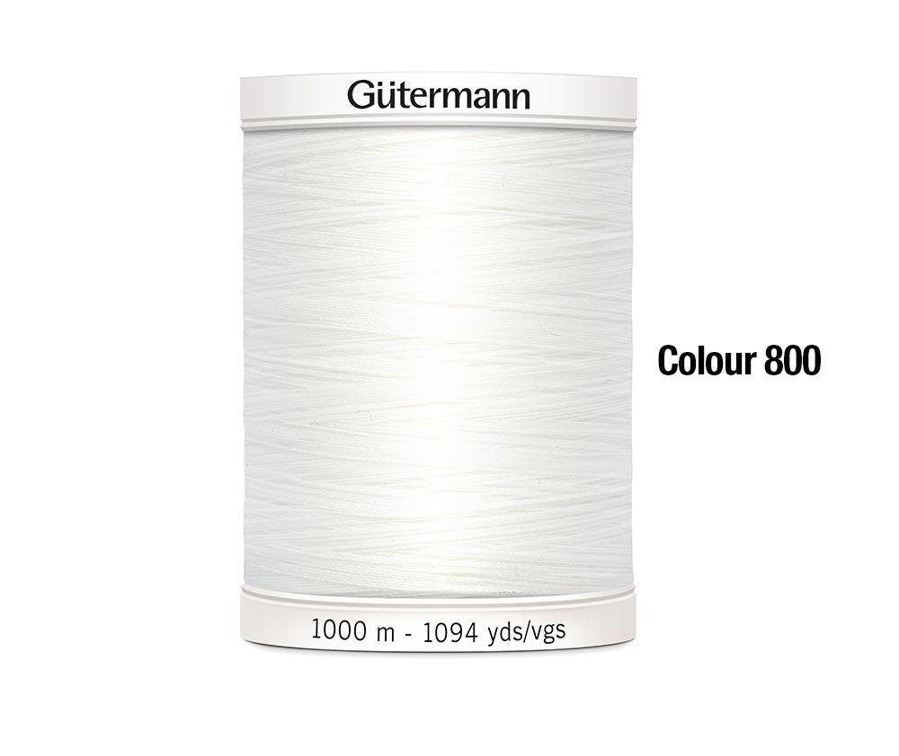 Gutermann Polyester Thread - 1000m - White