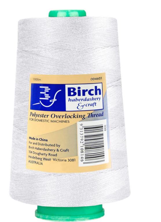 Birch Polyester Overlocking Thread - 5000m